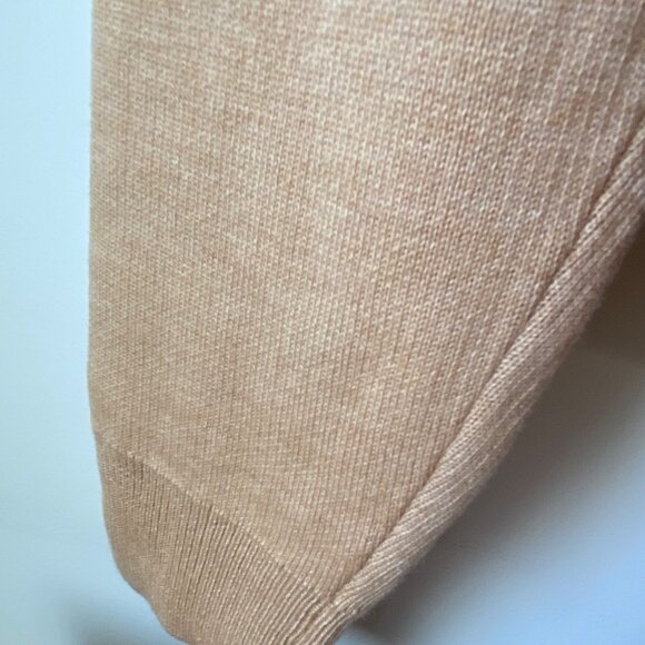 Vintage Beige Cashmere Yak Cardigan Sweater Embroidered Long Sleeve Wool Women M - Picture 8 of 9